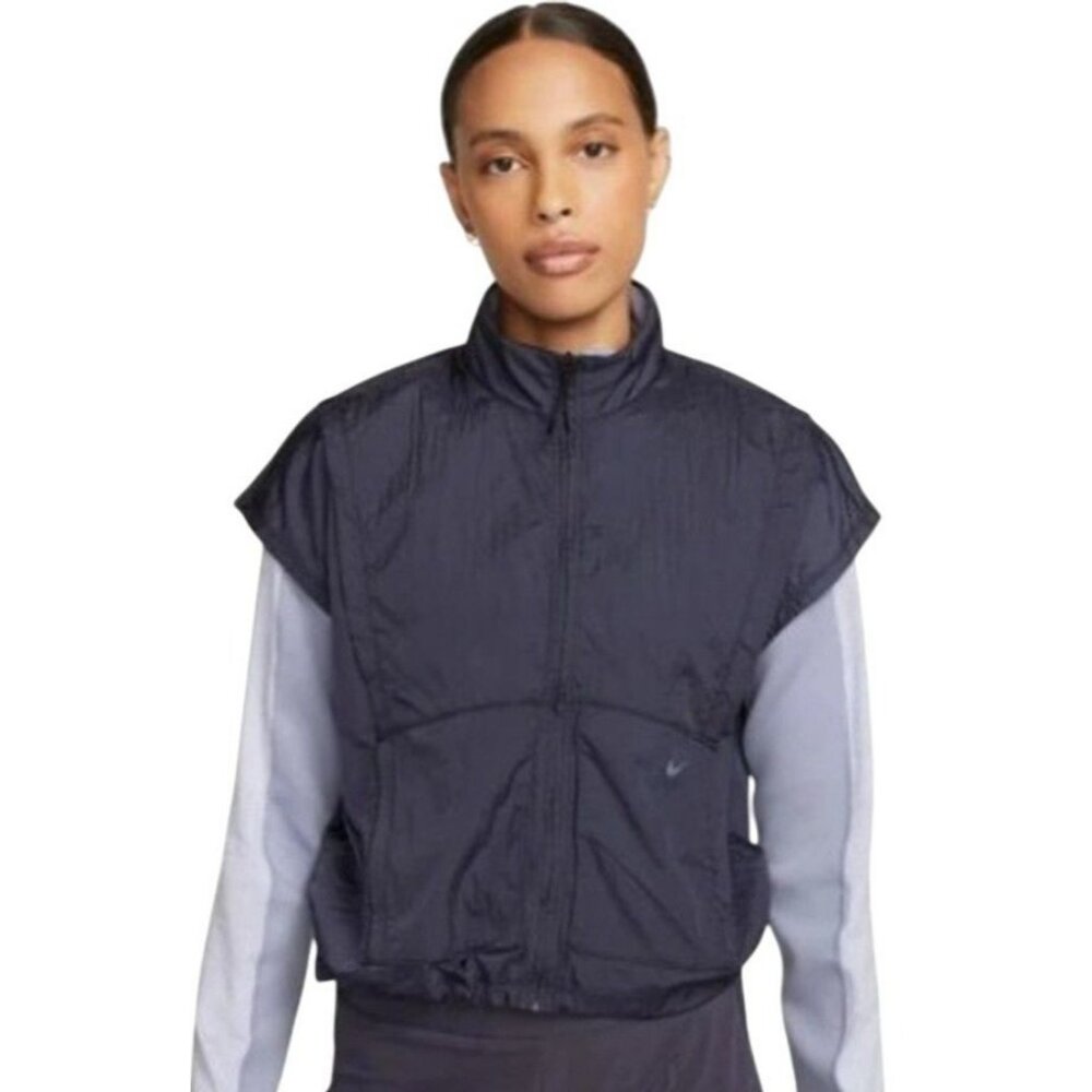 Nike Training City‎ Ready Repel Navy Short Sleeve Jacket Vest Women's Large NEW - Picture 13 of 13